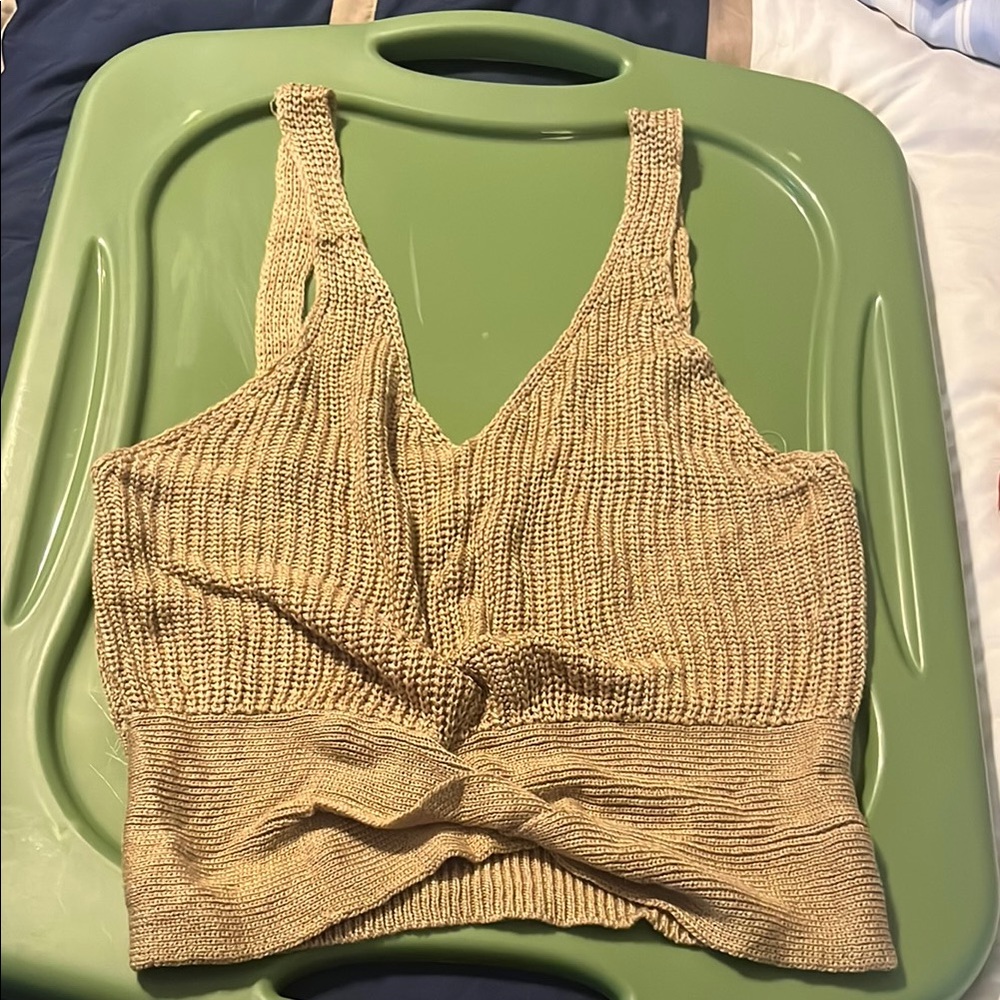 Women's Tan Knit Top